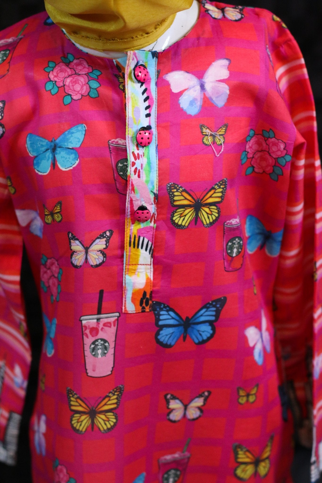 #3D_Pink_Floral_C-108# - #Kawish_Home#