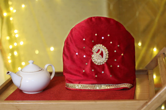 Luxe Red Velvet TP-001 Tea-Cozy Cover